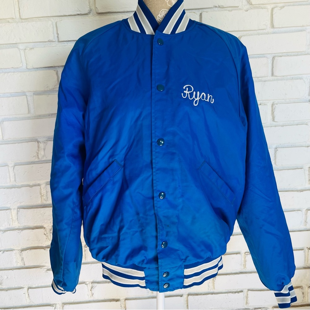 Vintage 90s Blue Bomber Jacket